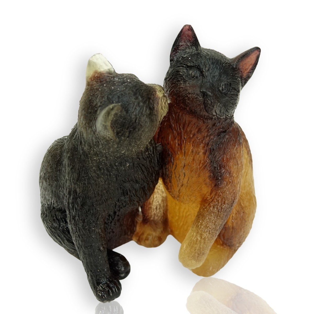 Daum Two Cats Figurine