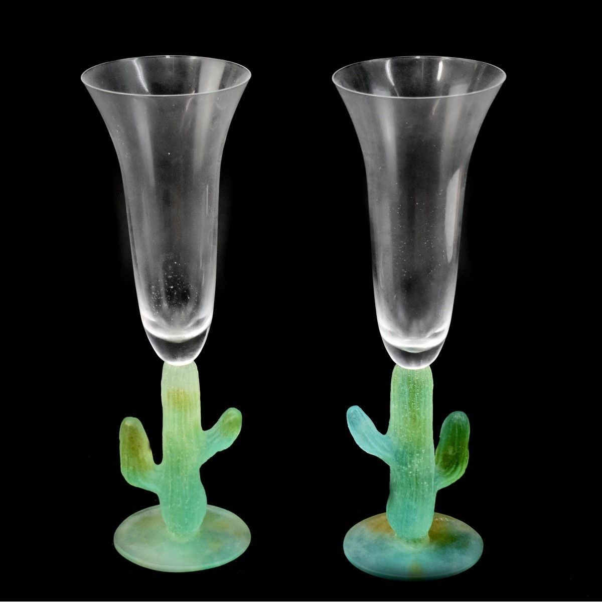 Pair of Daum Champagne Flutes