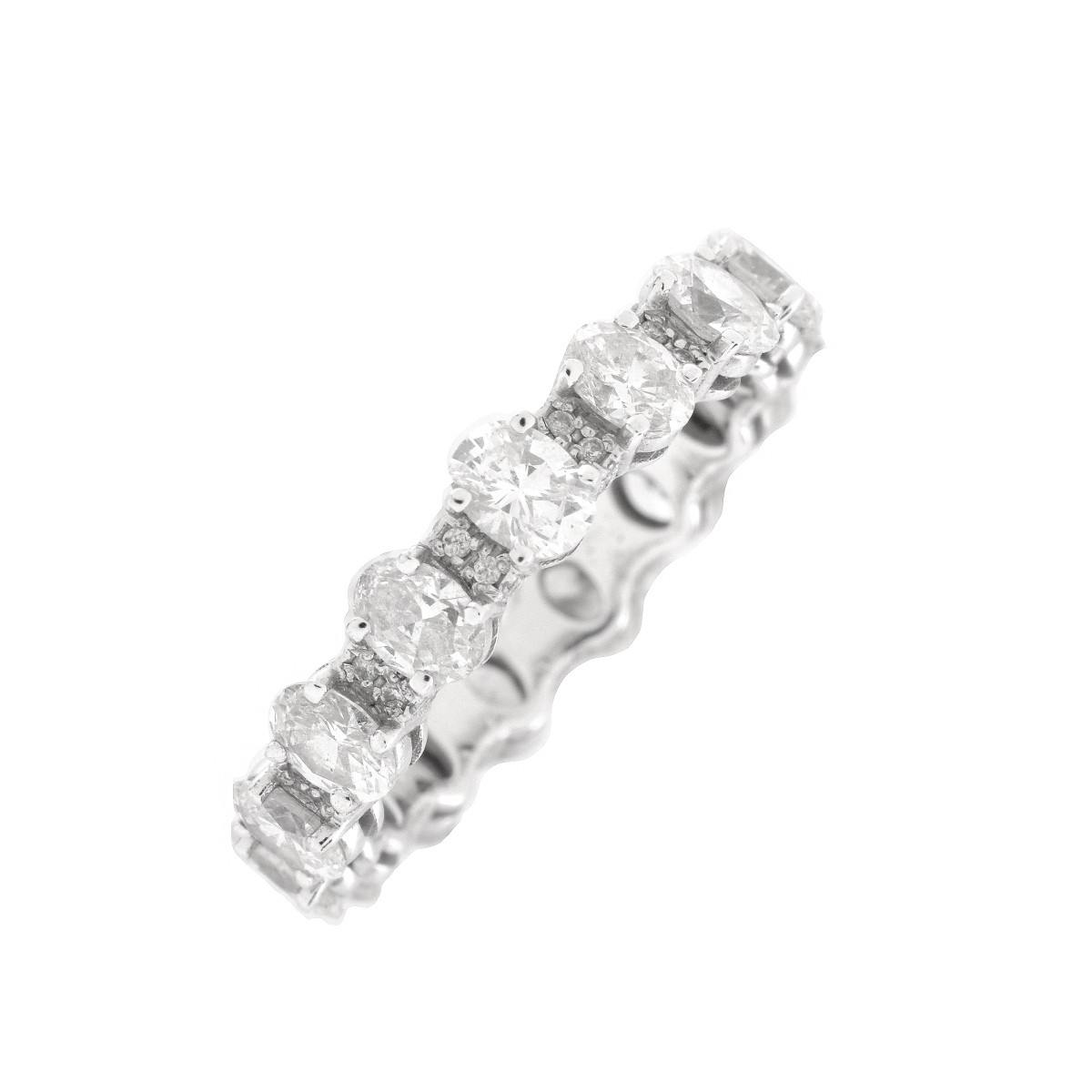 Diamond and 18K Eternity Band