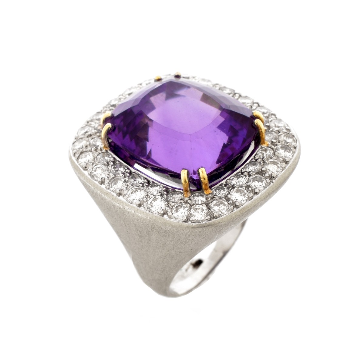 Amethyst Diamond and 14K Ring