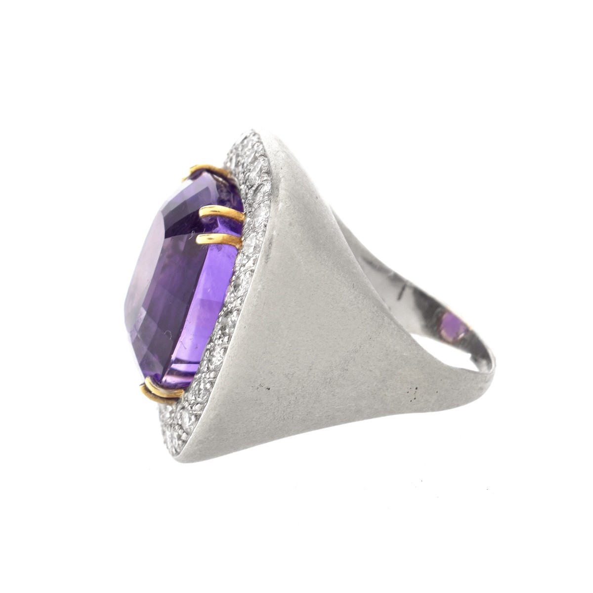 Amethyst Diamond and 14K Ring