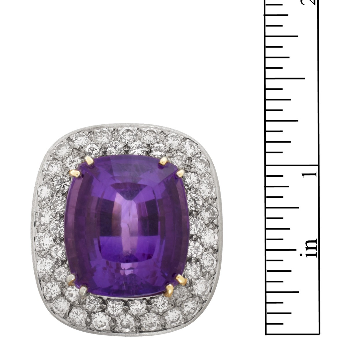 Amethyst Diamond and 14K Ring