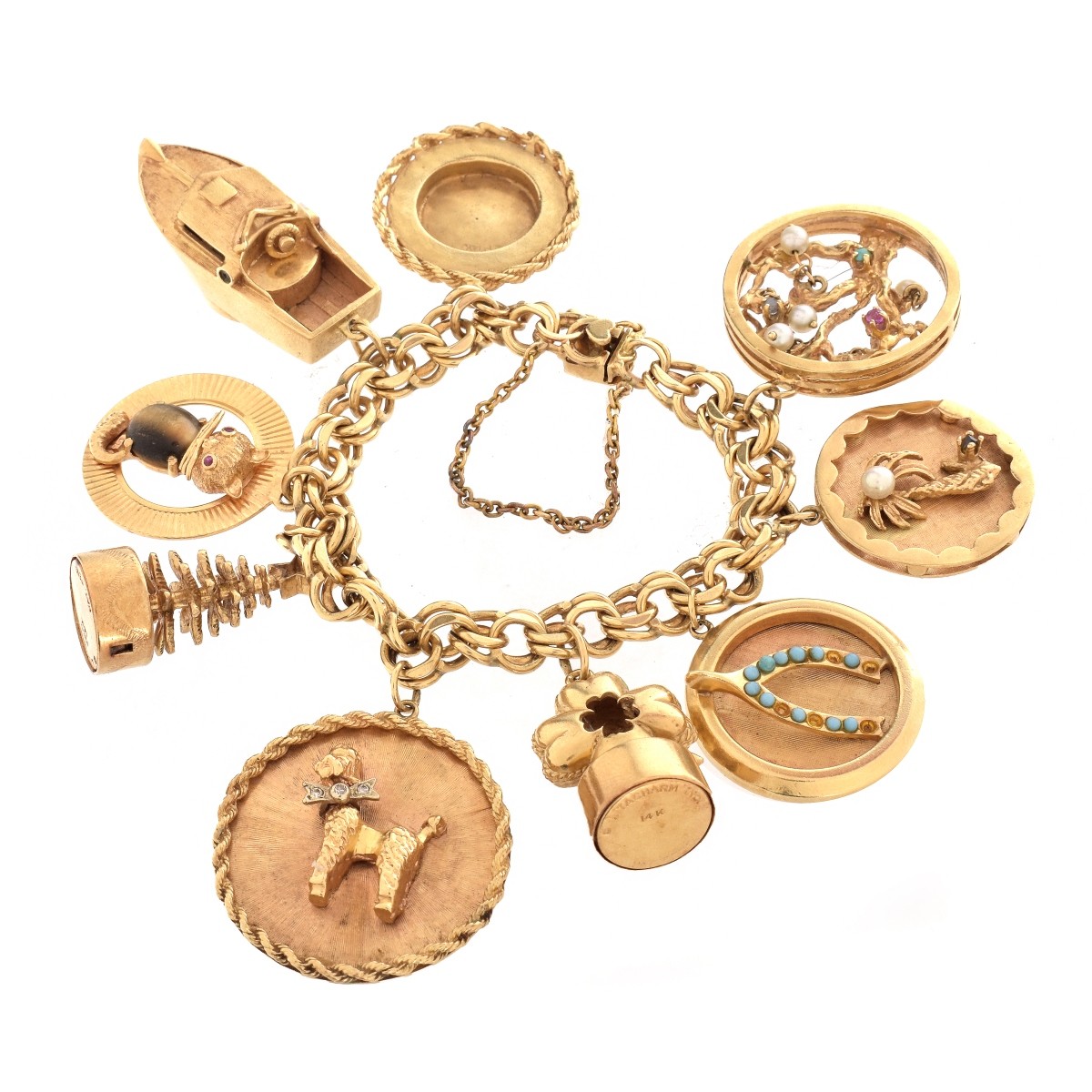 Vintage 14K Charm Bracelet