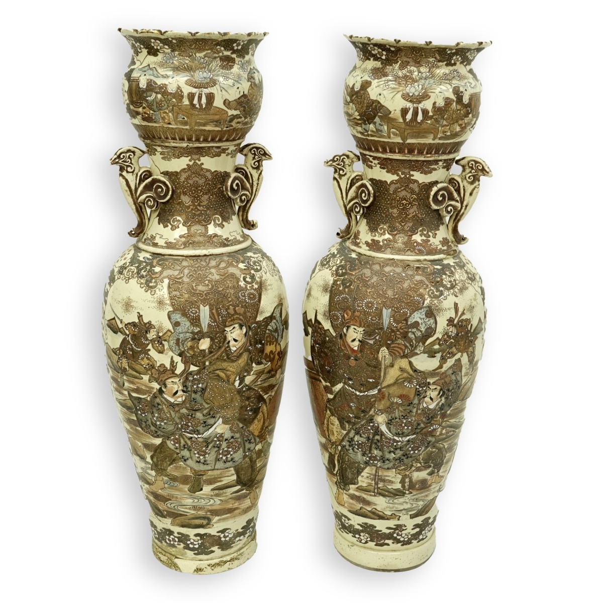 Pair of Satsuma Vases