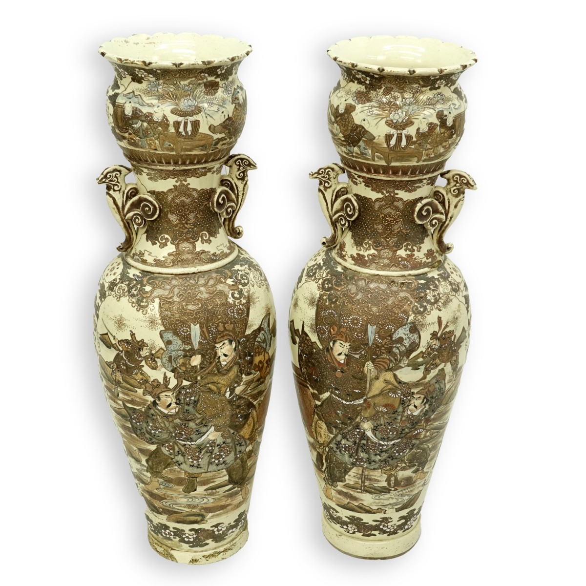 Pair of Satsuma Vases