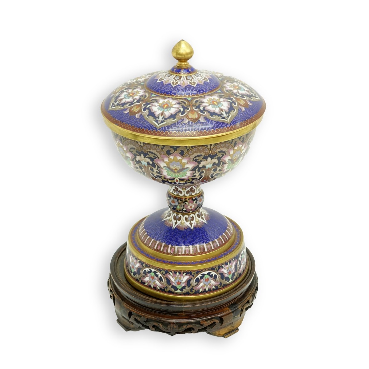 Chinese Cloisonne Pedestal Bowl