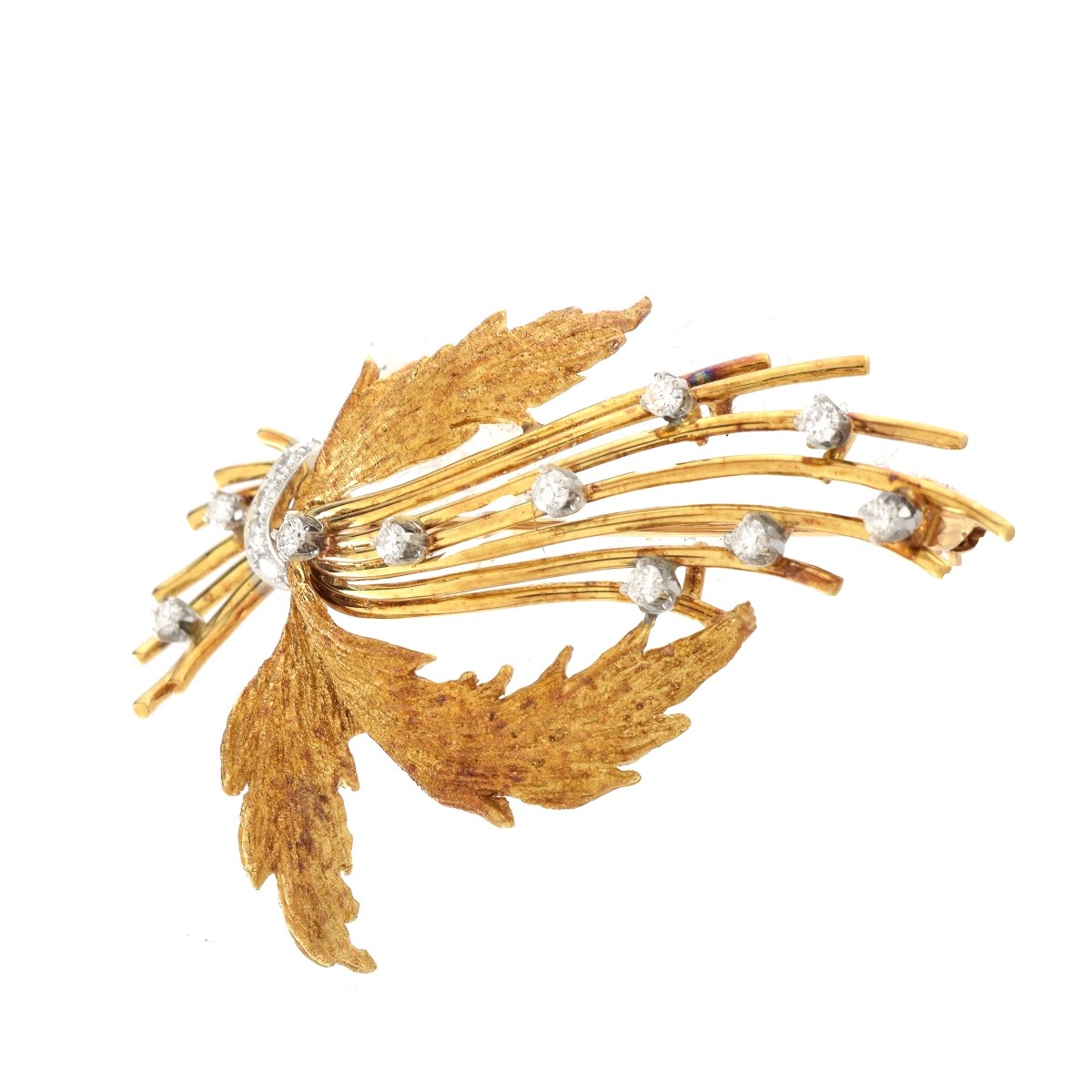 Vintage Diamond and 18K Brooch