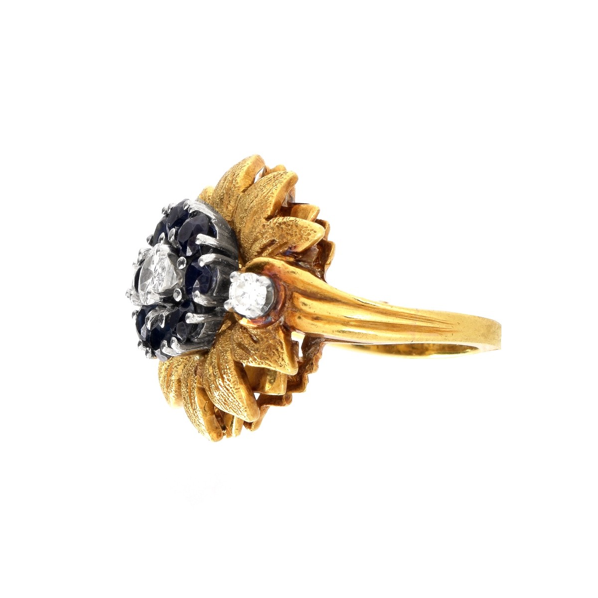 Vintage Diamond, Sapphire and 18K Ring