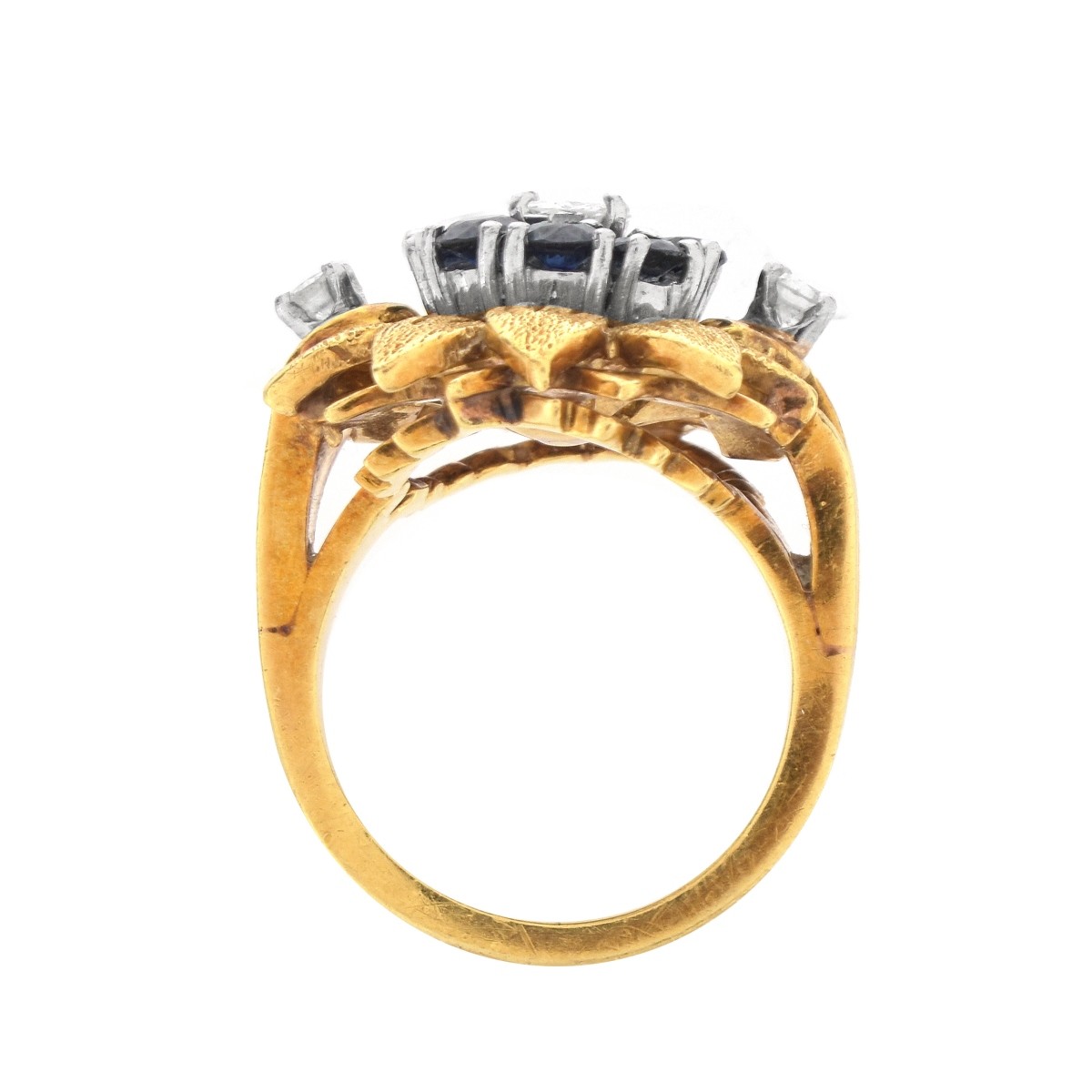 Vintage Diamond, Sapphire and 18K Ring