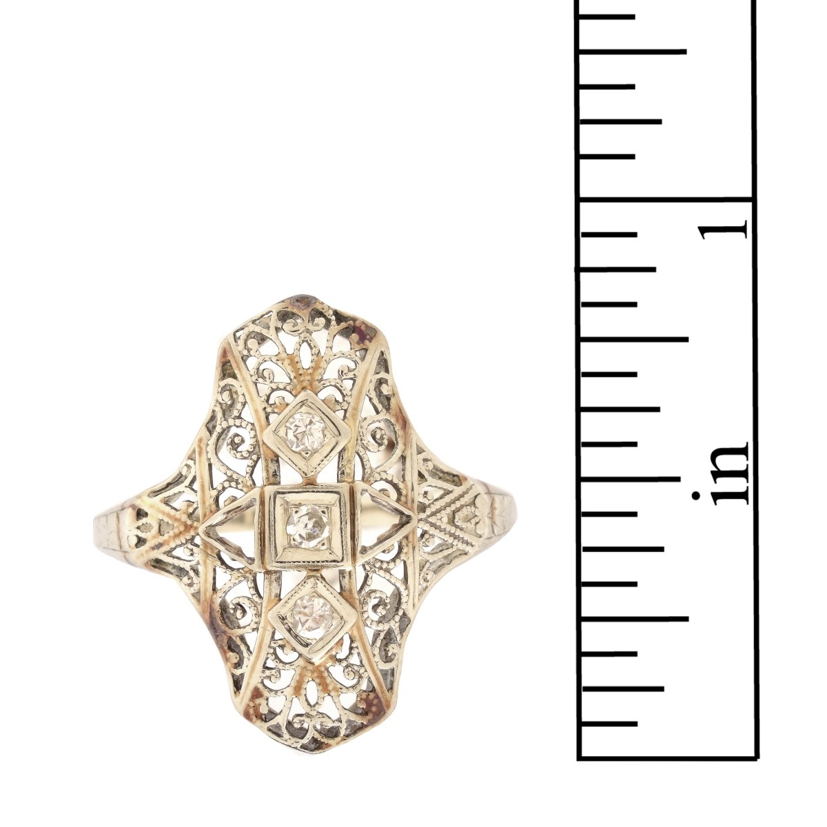 Art Deco Diamond and 14K Ring