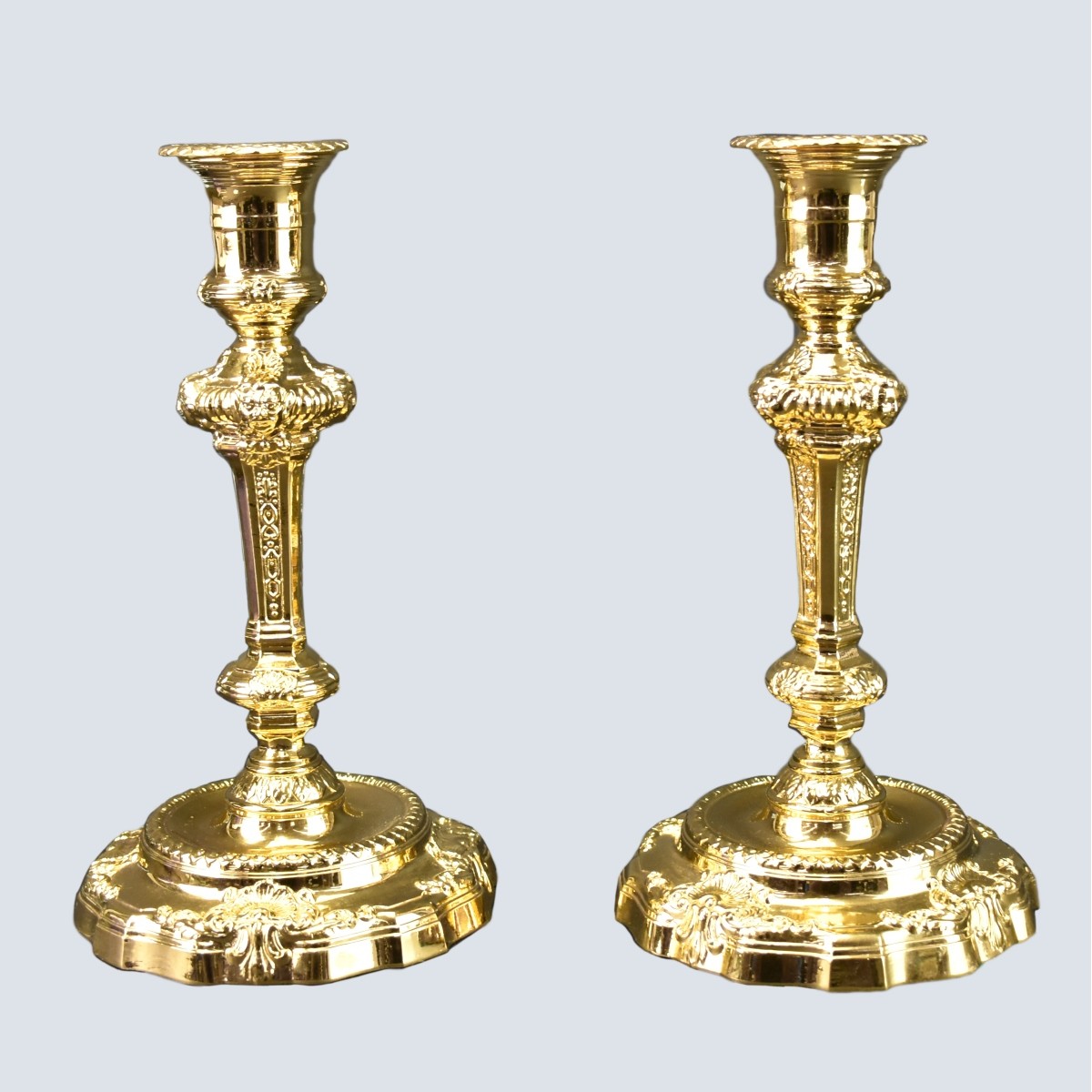 Pair Vermeil Candlesticks