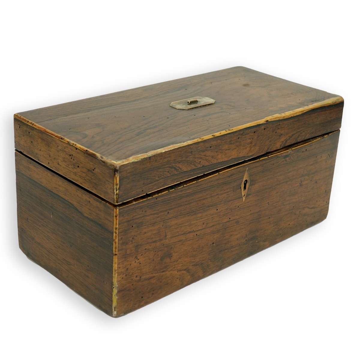 Antique Rosewood English Tea Caddy