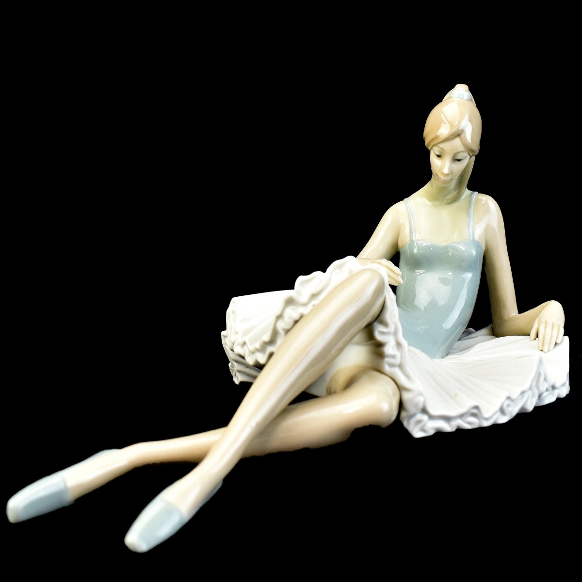 Lladro Seated Ballerina with Flower