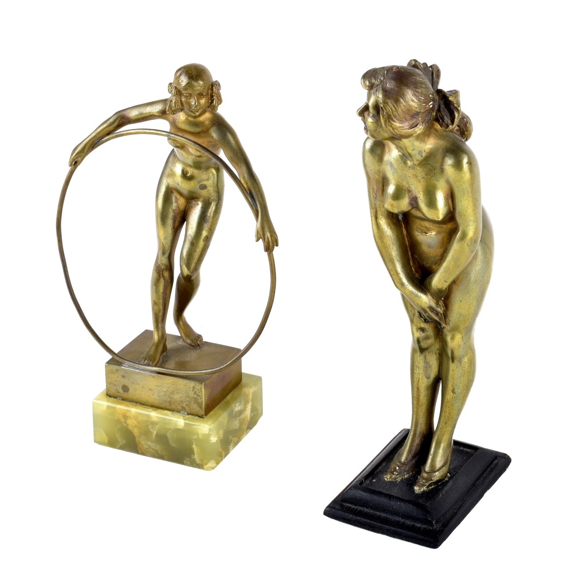 Antique Art Deco Bronze Figurines