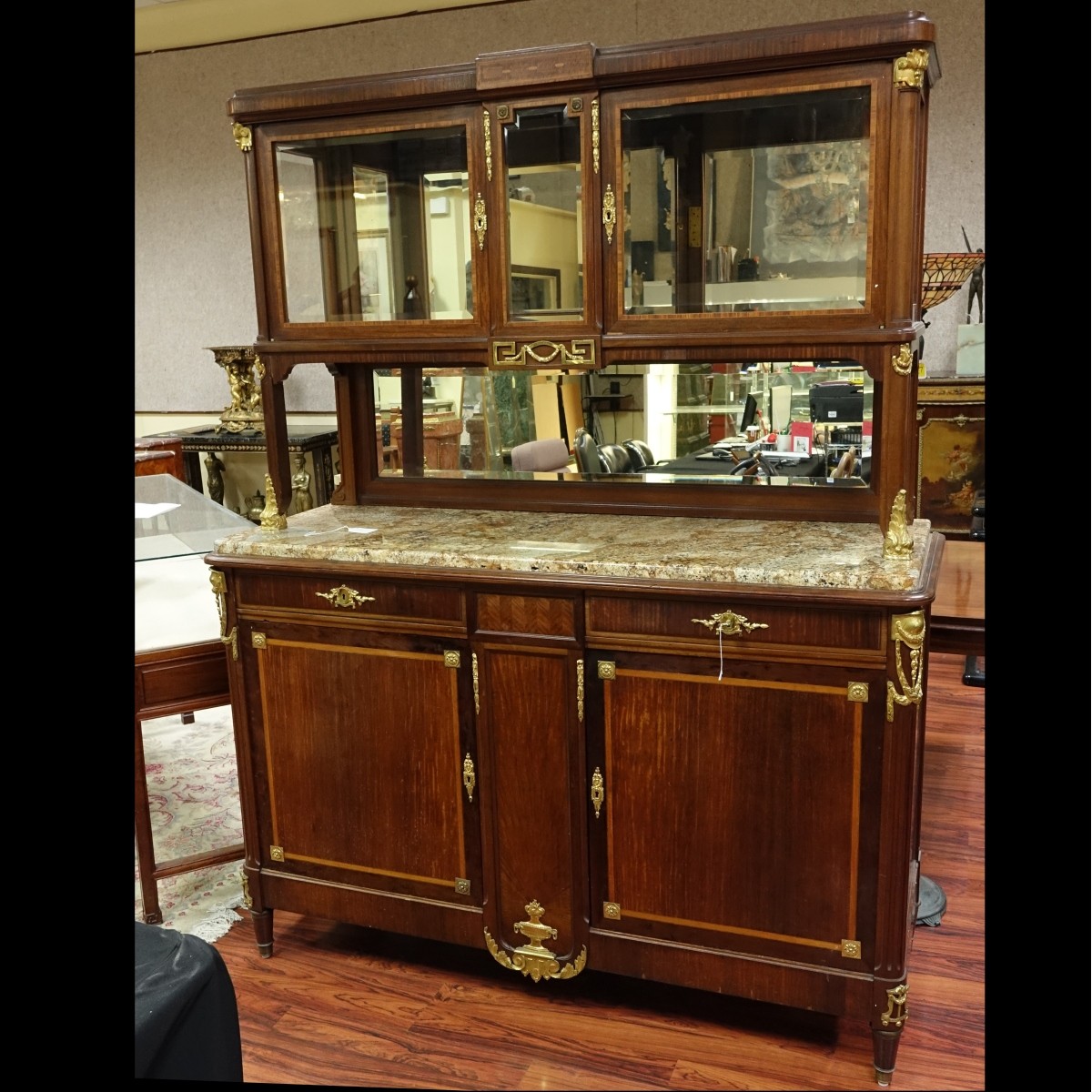 Louis XVI Style Buffet w/Cabinet Top