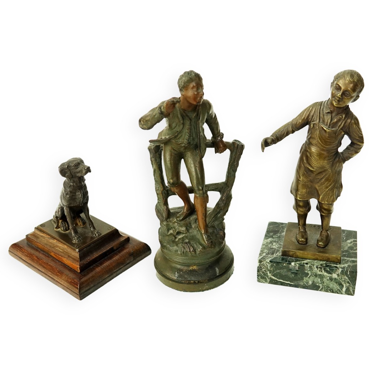 Three (3) Antique Figural Bronze Sculptures