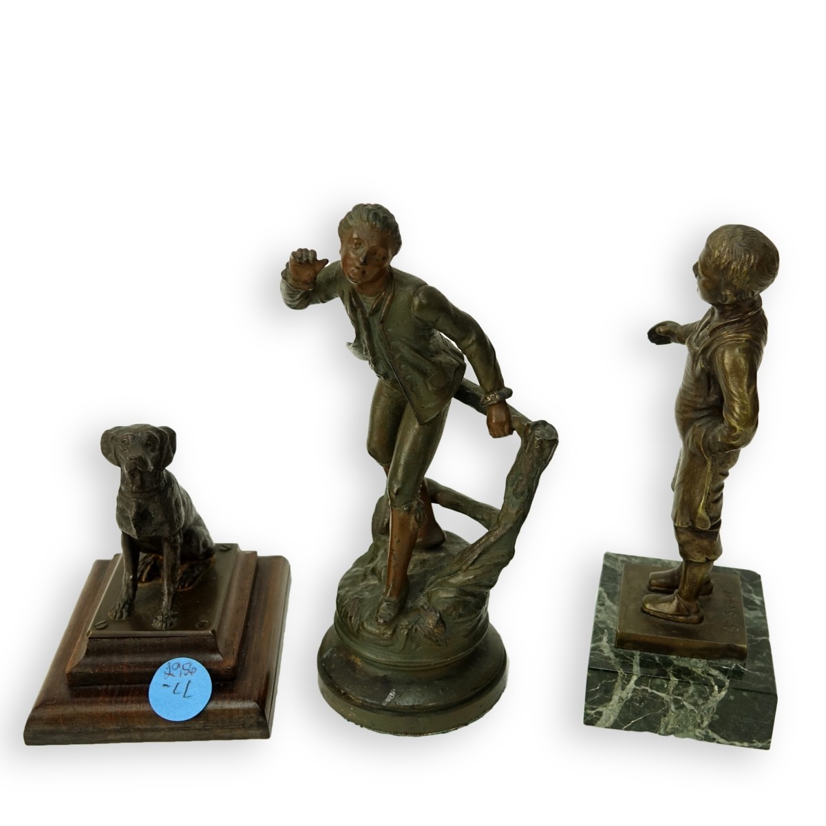 Three (3) Antique Figural Bronze Sculptures