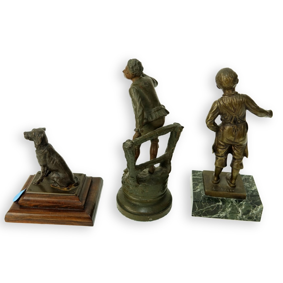 Three (3) Antique Figural Bronze Sculptures