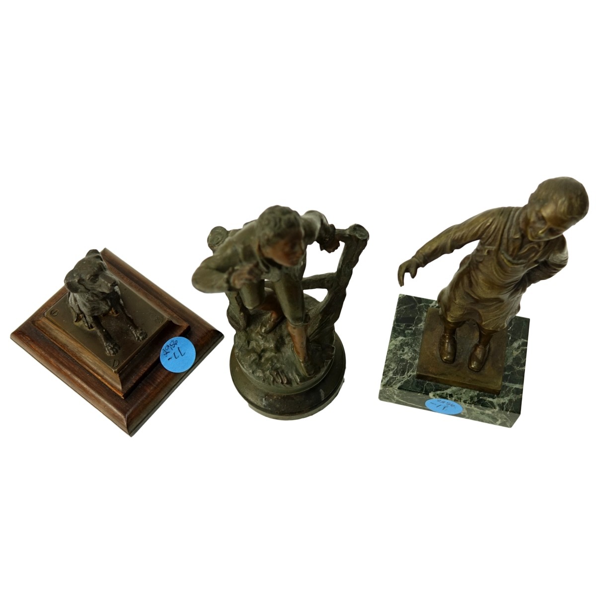 Three (3) Antique Figural Bronze Sculptures