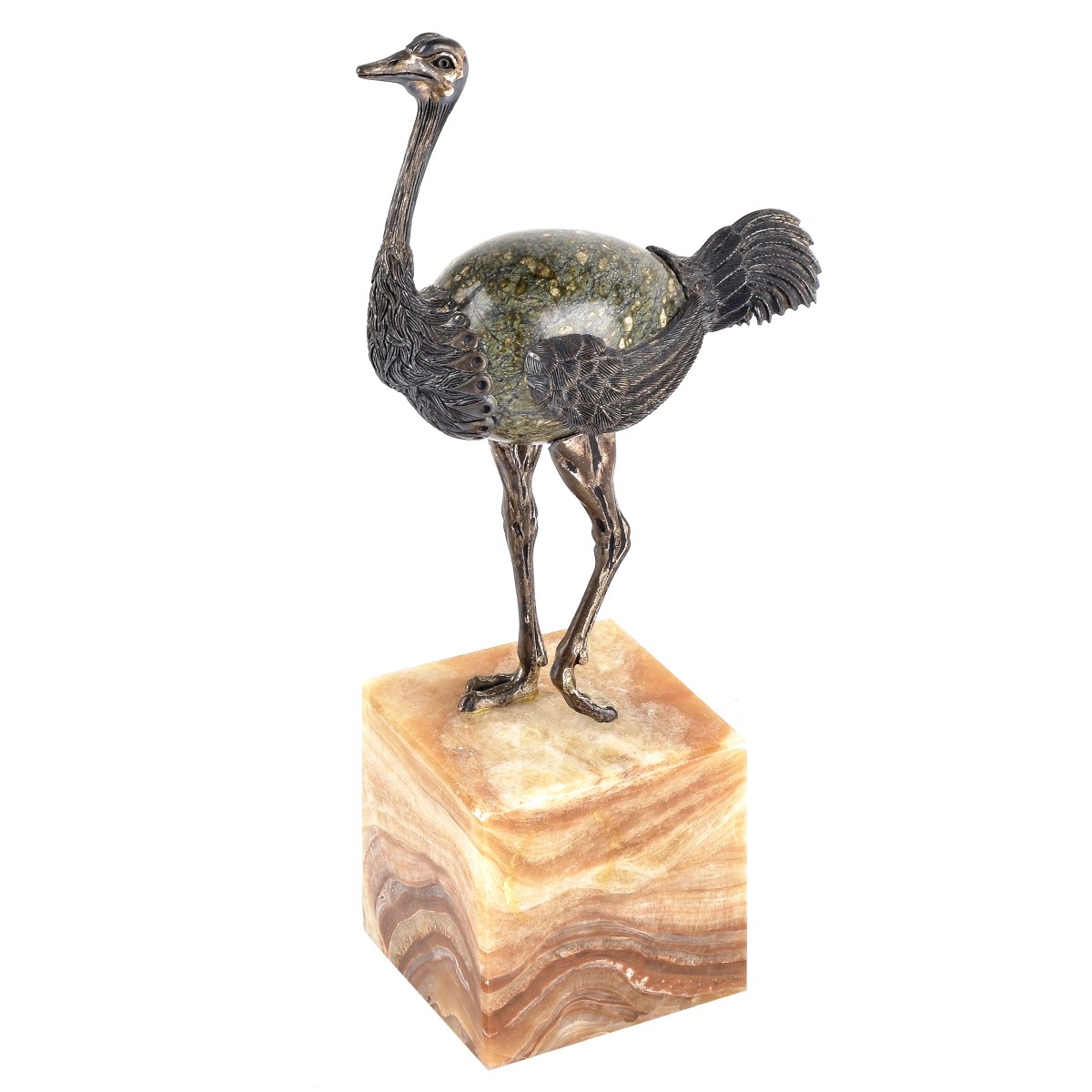 Vintage Silver Ostrich Figurine