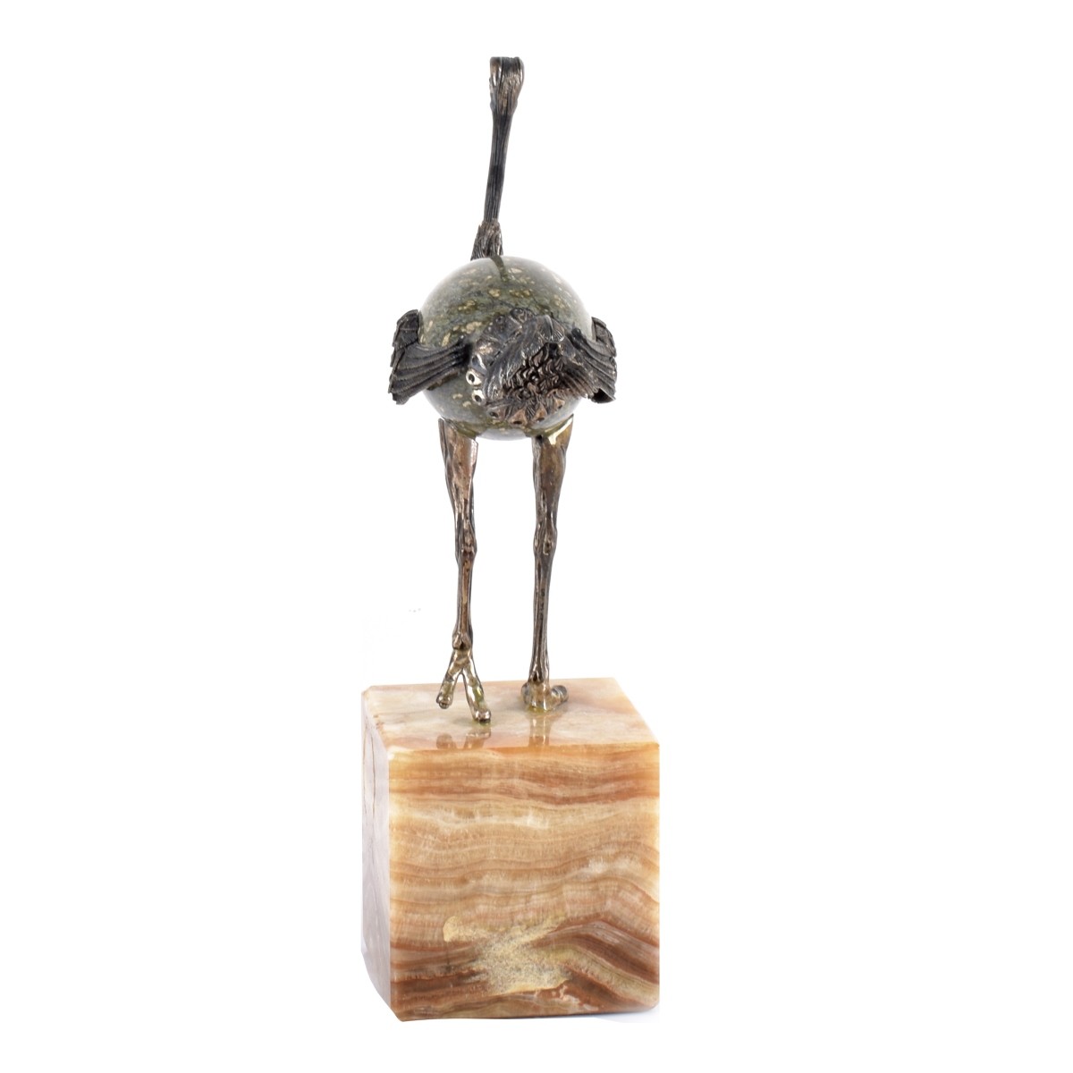 Vintage Silver Ostrich Figurine