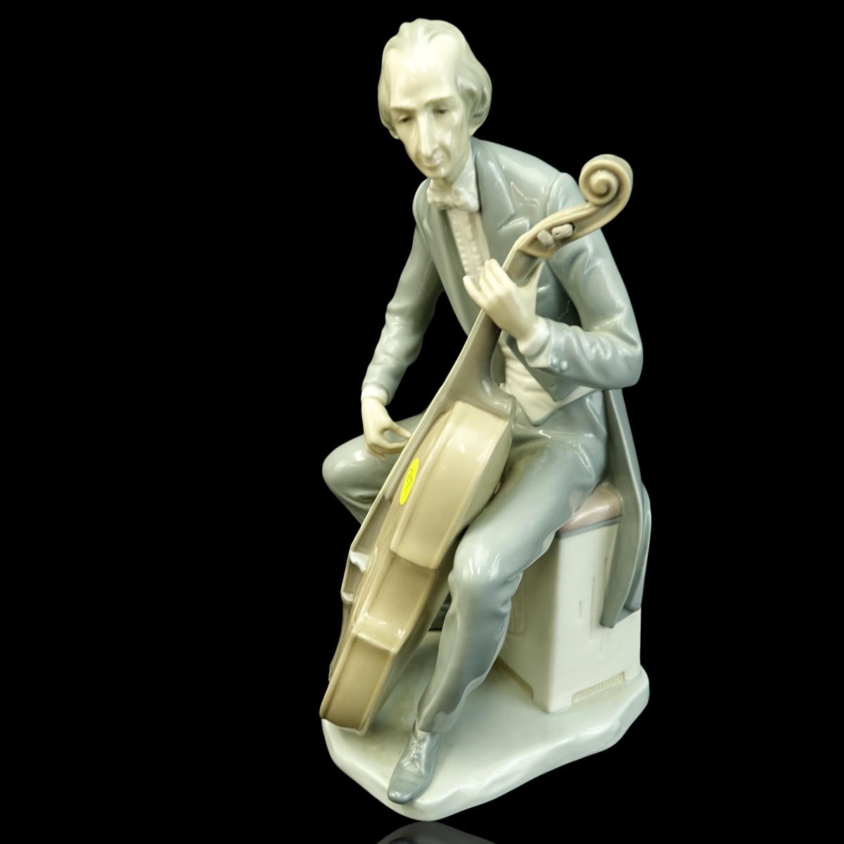 Lladro "Cellist" Glazed Porcelain Figurine