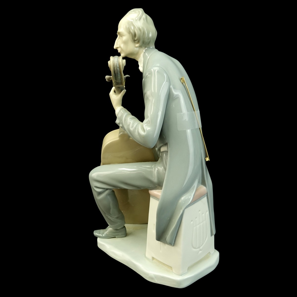 Lladro "Cellist" Glazed Porcelain Figurine