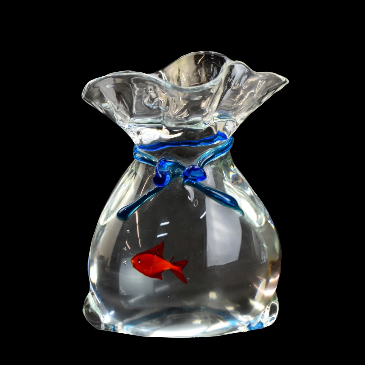Two (2) Murano Art Glass Aquarium