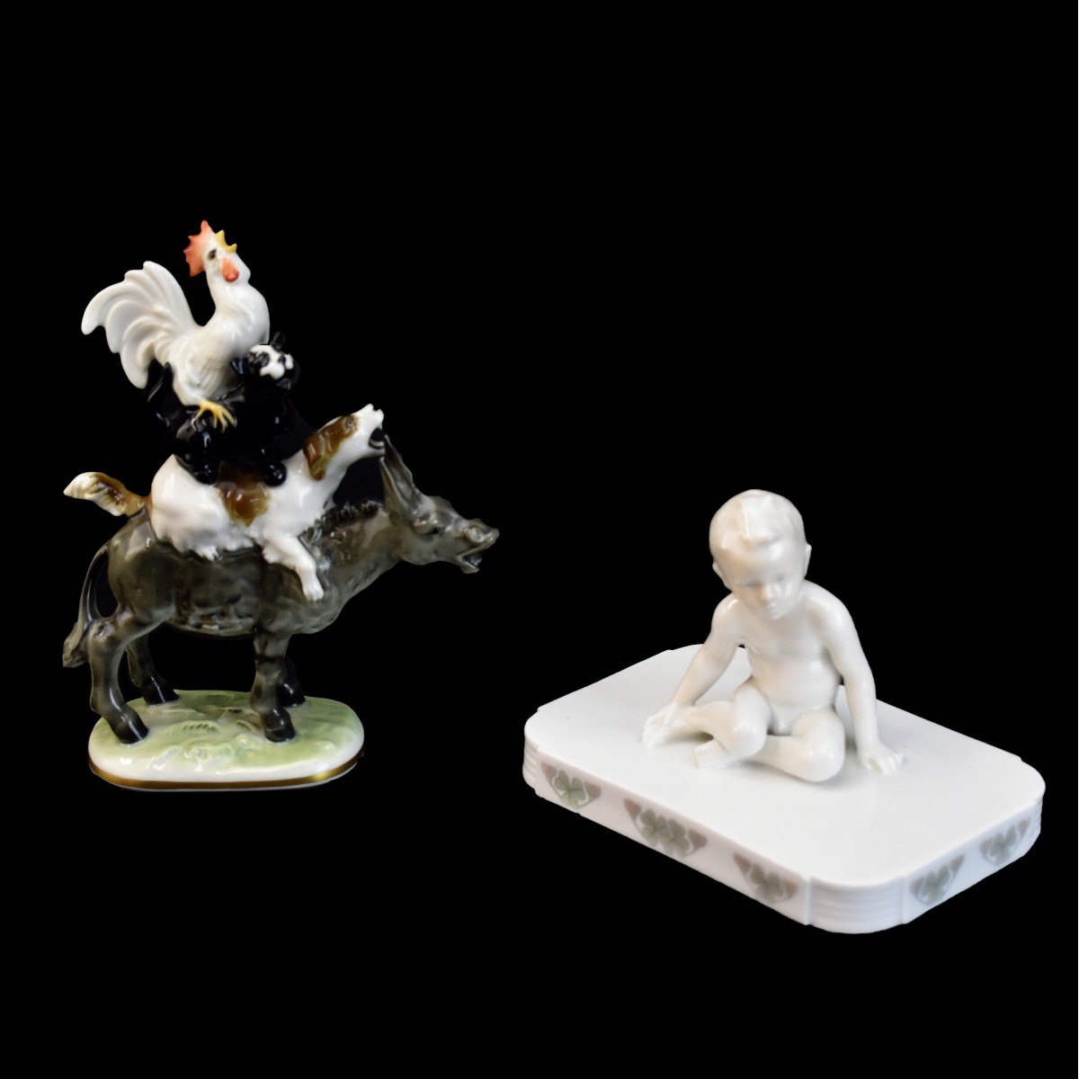 Vintage Glazed Porcelain Figurines