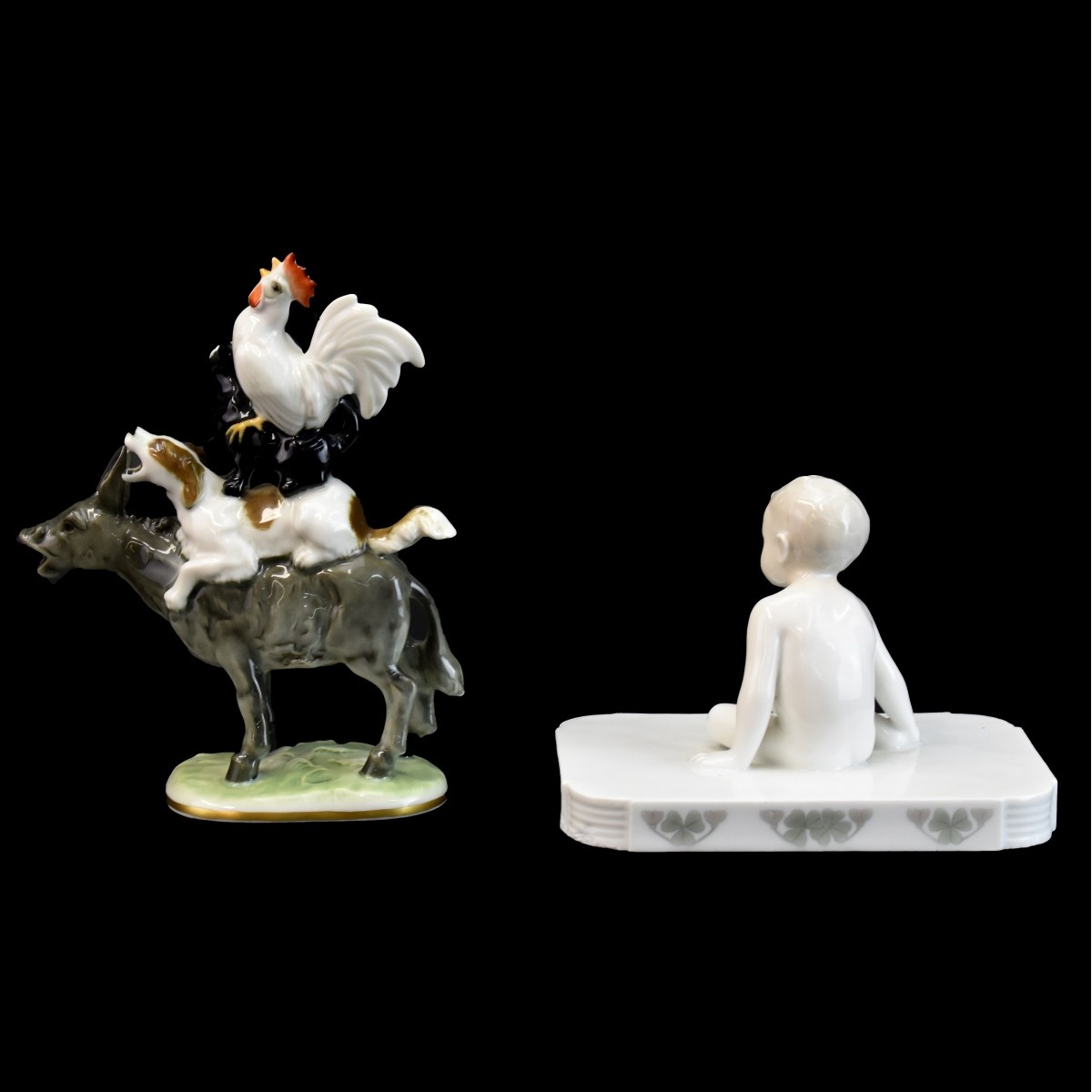 Vintage Glazed Porcelain Figurines