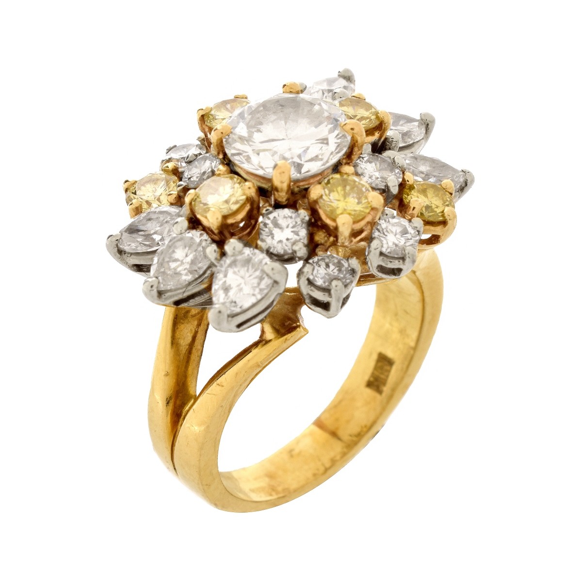 Diamond and 18K Cluster Ring