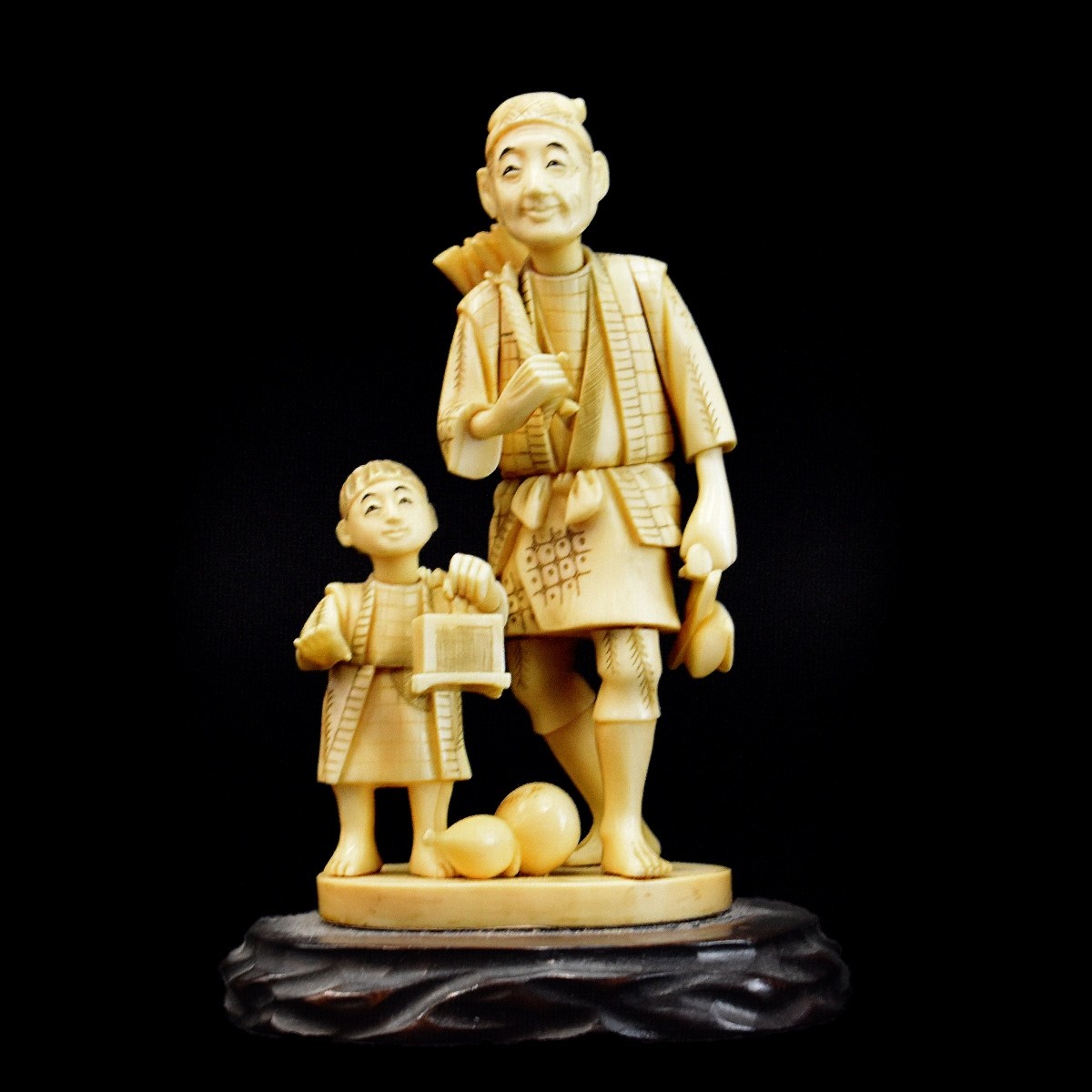 Japanese Carved Ivory Group