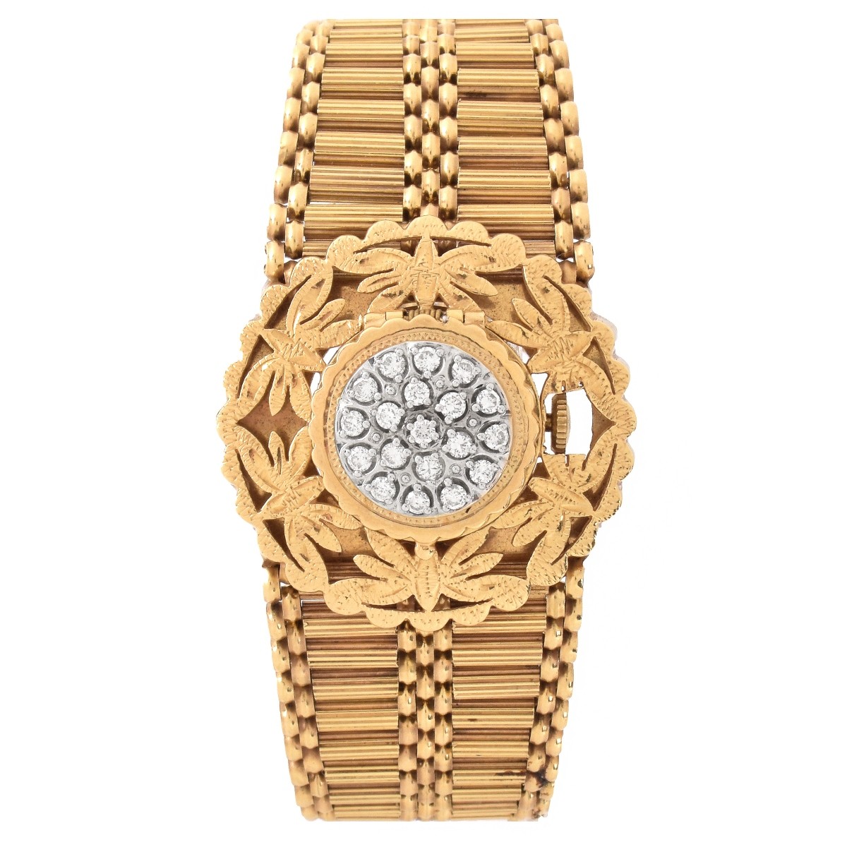 Diamond and 14K Bracelet Watch