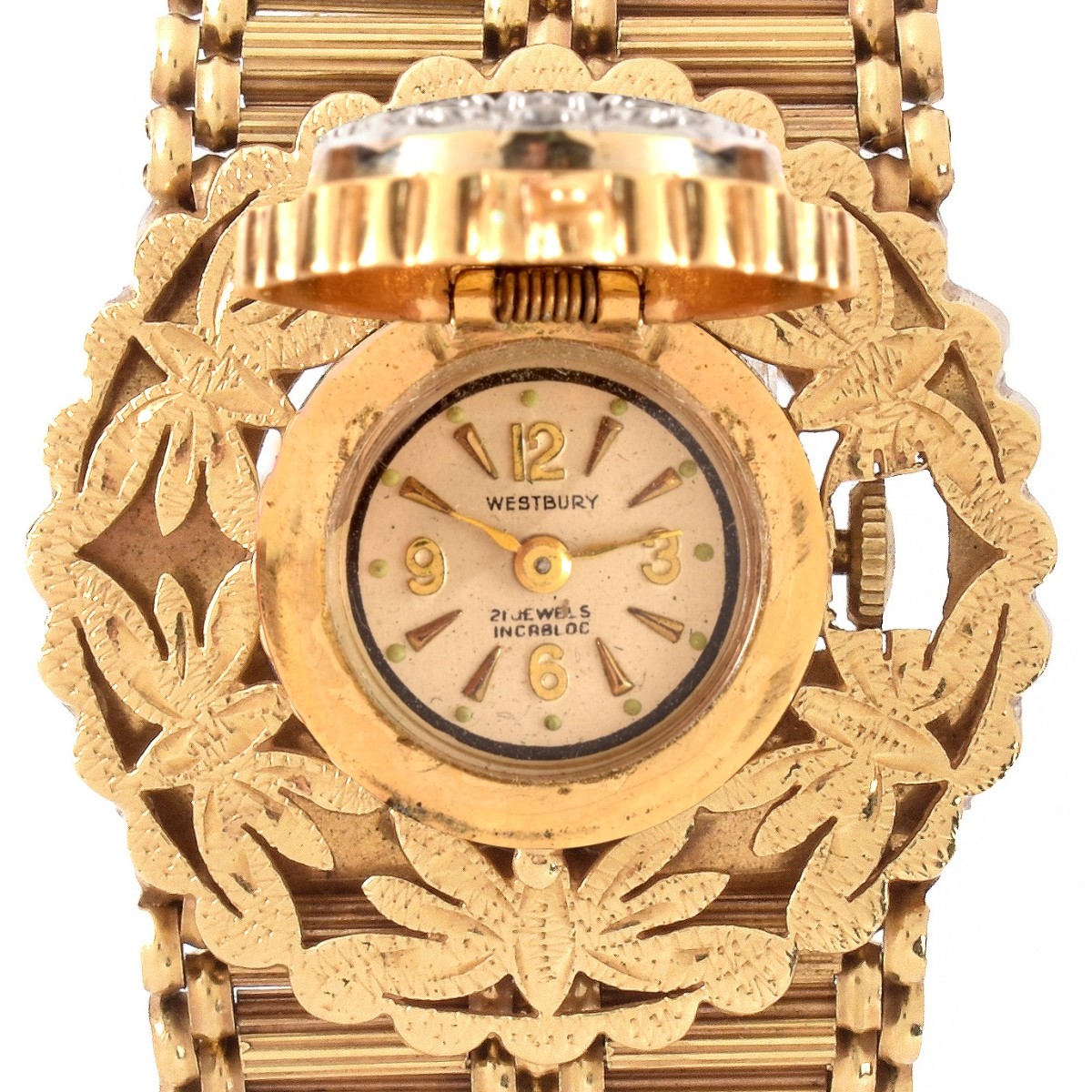 Diamond and 14K Bracelet Watch