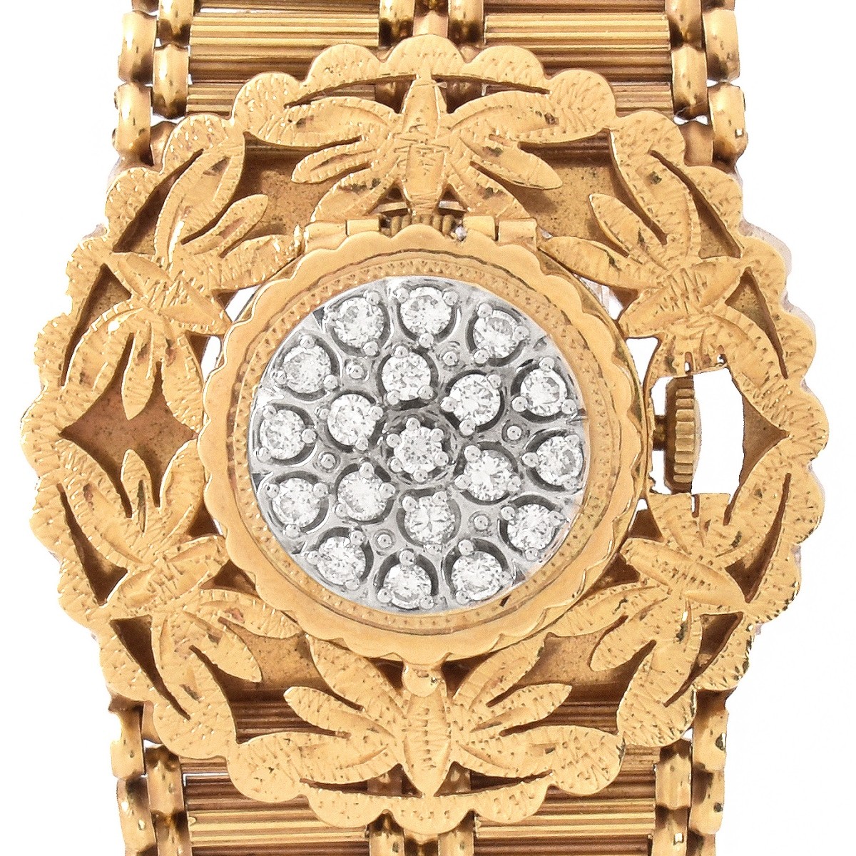 Diamond and 14K Bracelet Watch