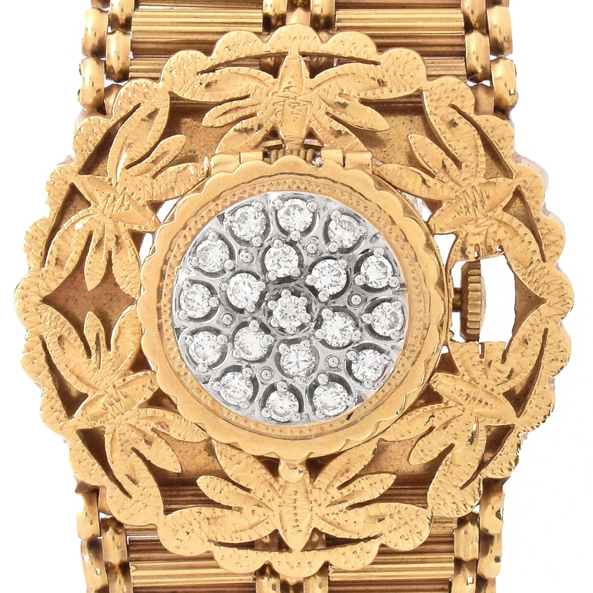 Diamond and 14K Bracelet Watch