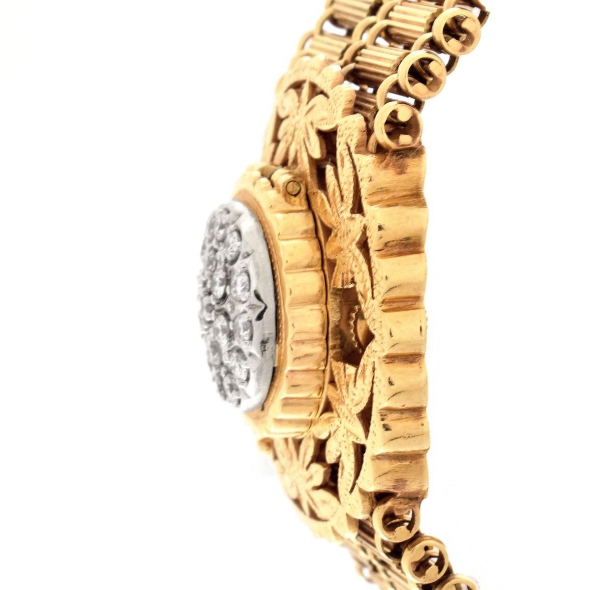 Diamond and 14K Bracelet Watch