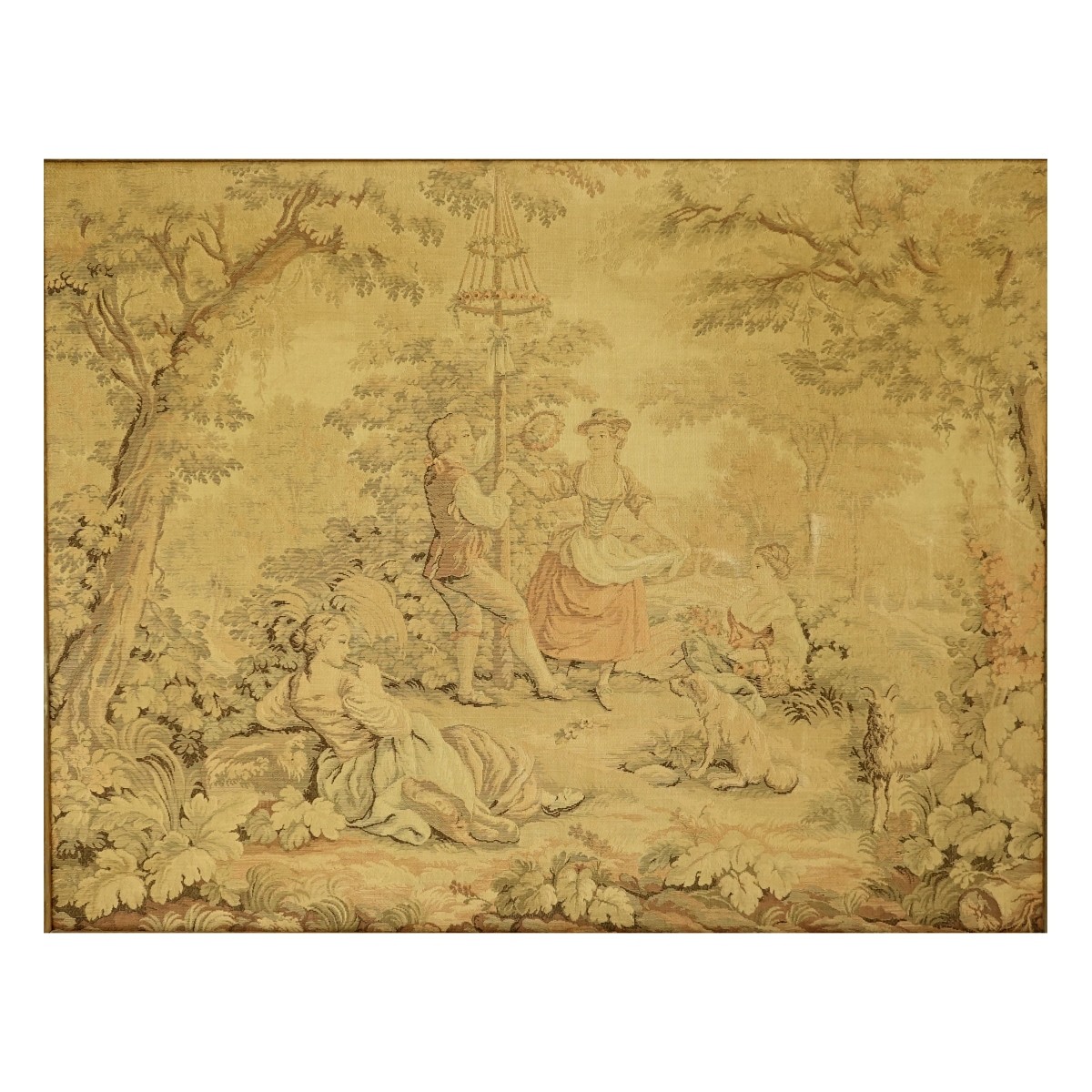 Aubusson Tapestry Pastoral Maypole