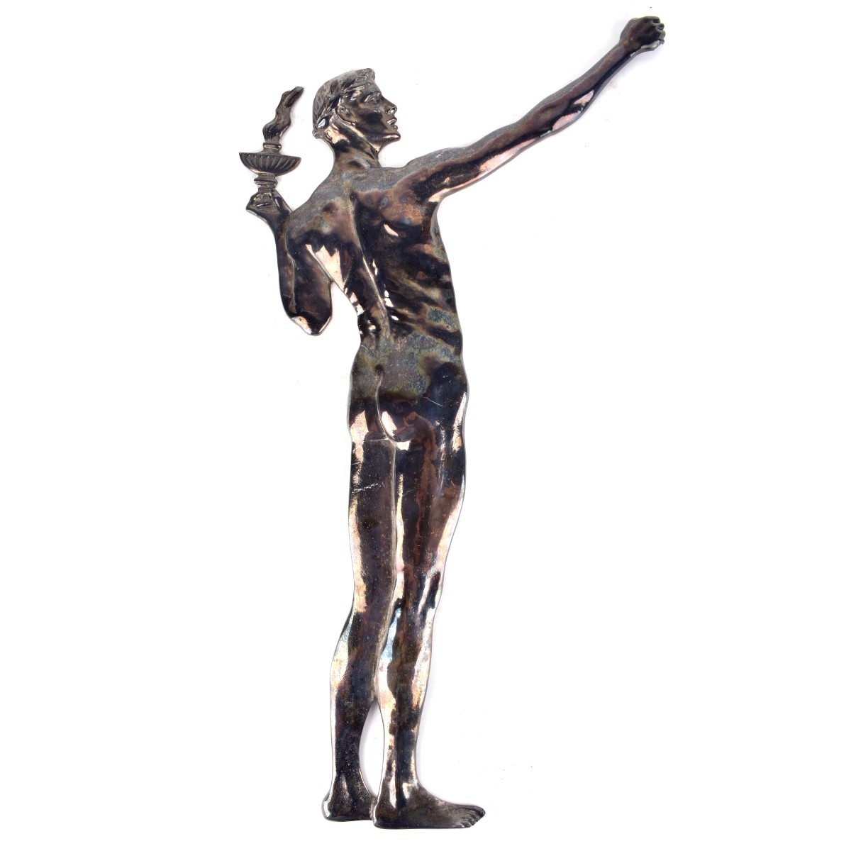 Silvered Bronze Figural Sculpture
