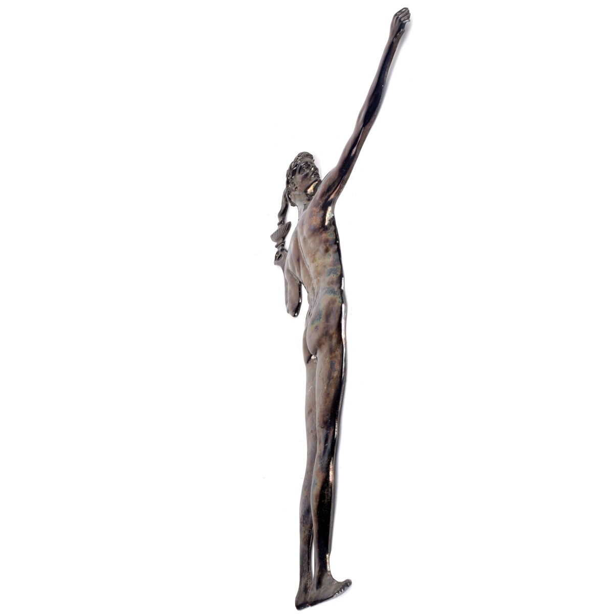 Silvered Bronze Figural Sculpture