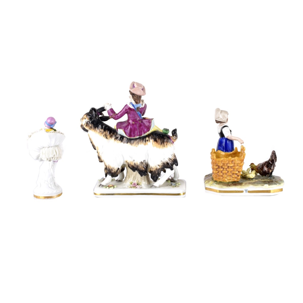 Three Vintage German Porcelain Figurines