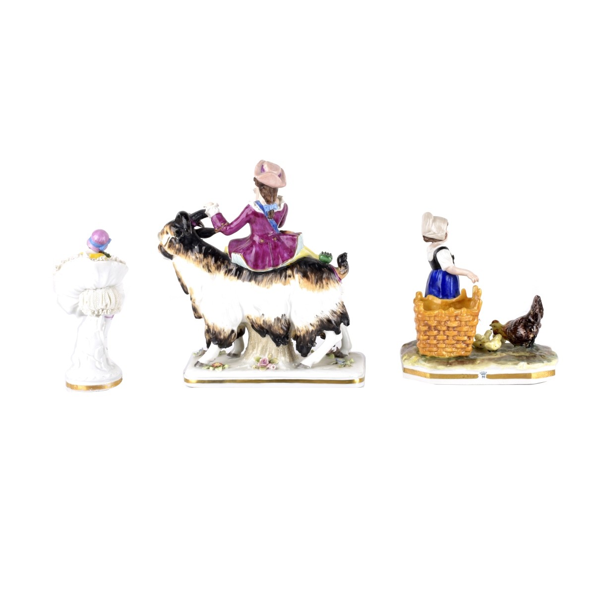 Three Vintage German Porcelain Figurines