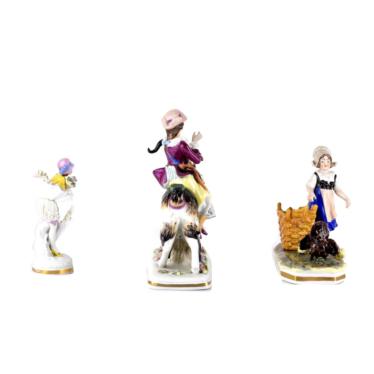 Three Vintage German Porcelain Figurines