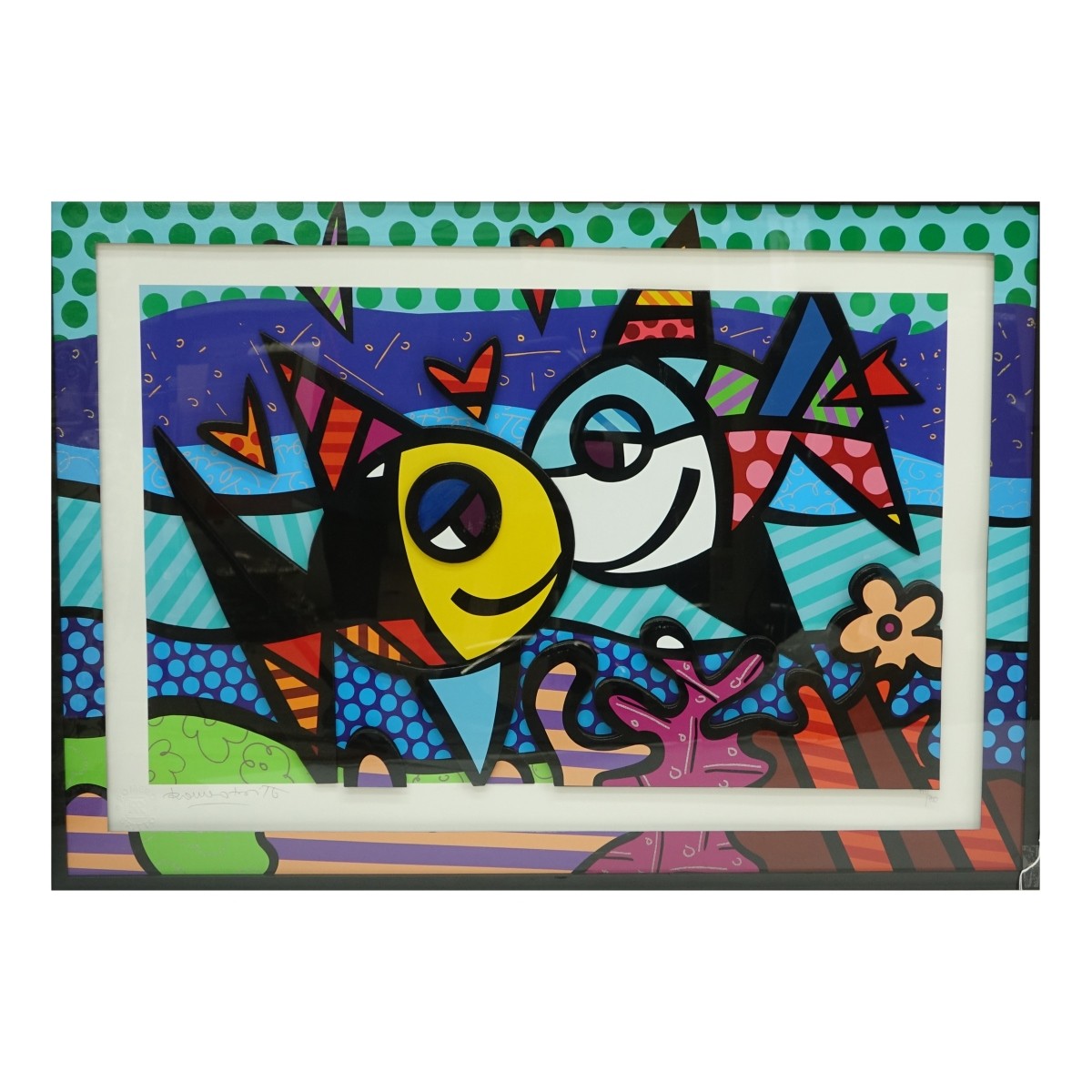 Romero Britto (1963 - ) Lithograph