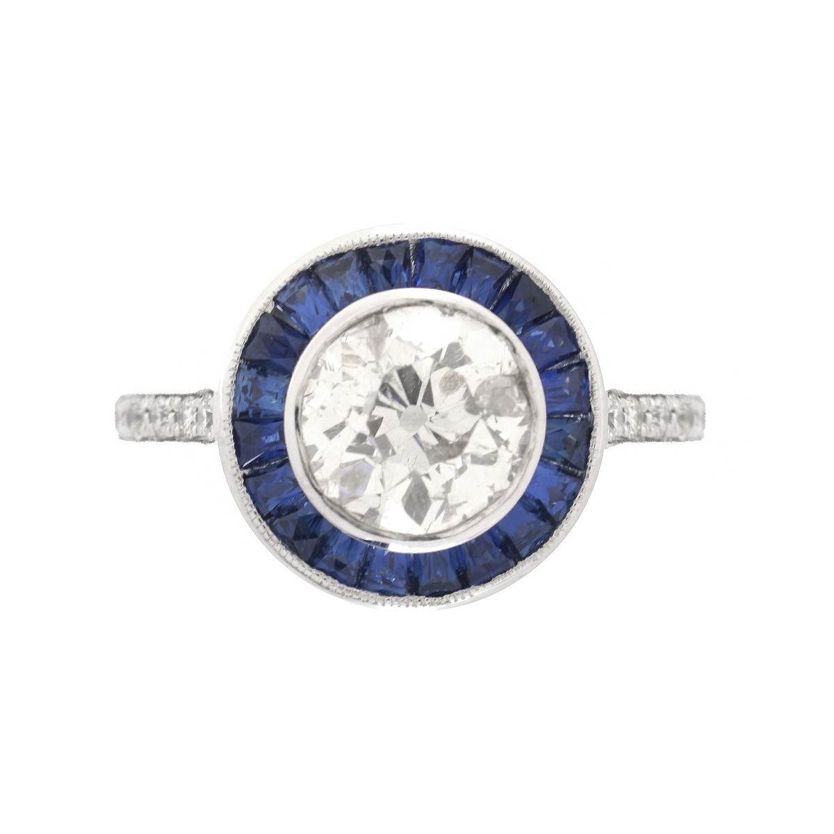 Diamond, Sapphire and 18K Ring