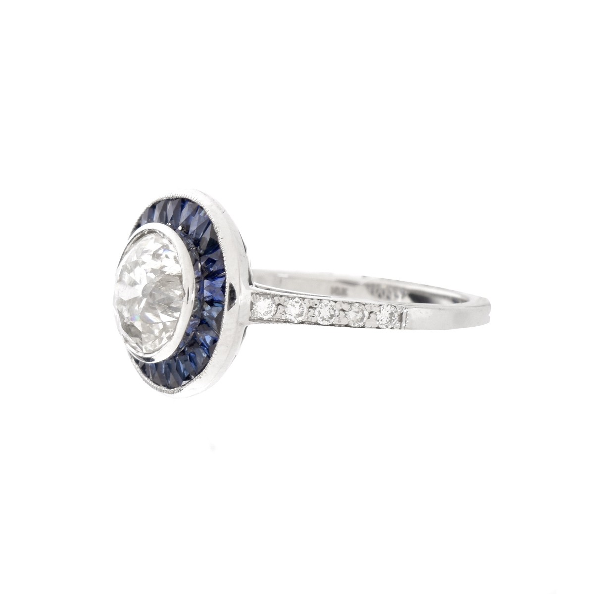 Diamond, Sapphire and 18K Ring