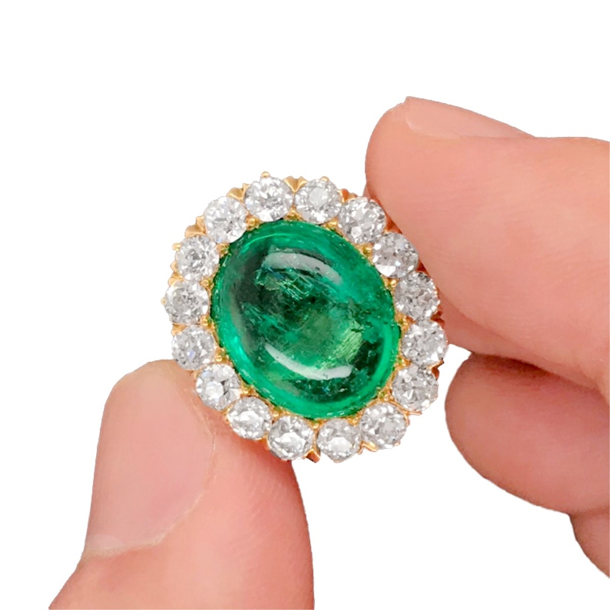 Tiffany & Co Emerald, Diamond and 18K Ring