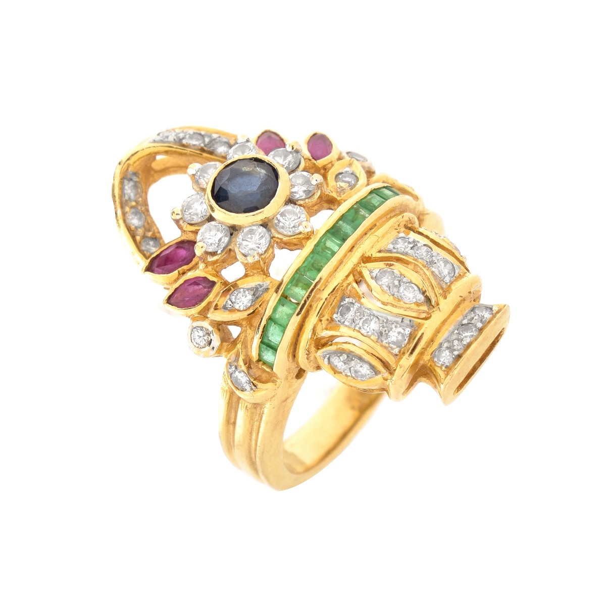 Gemstone and 18K Ring