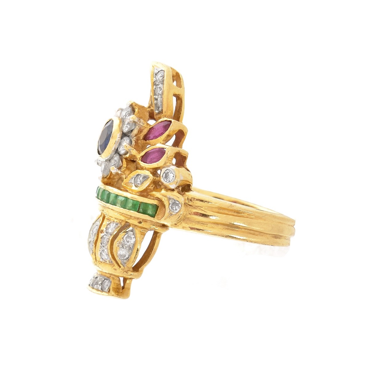 Gemstone and 18K Ring