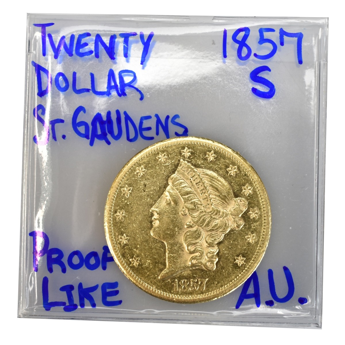 1857-S Gold Saint-Gaudens Twenty Dollar